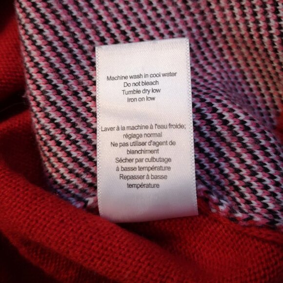 Merry/Joyeux Christmas Noel Ladies Size XL Red & White Christmas Sweater - Picture 4 of 8